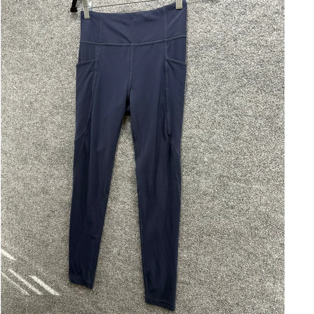Athleta Girl High Rise Stash Your Treasures Tight Navy Blue Leggings XL 14